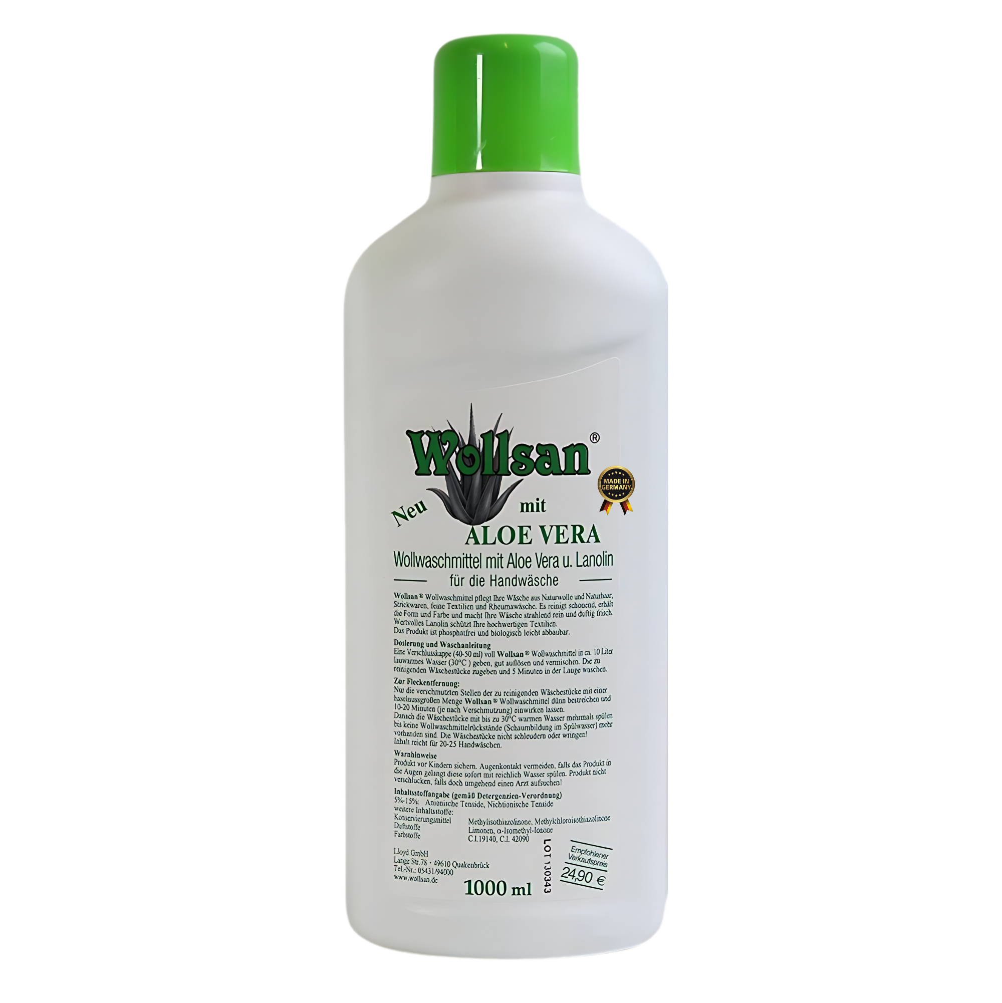 Wol fijnwasmiddel met aloë vera voor wol 1000ml