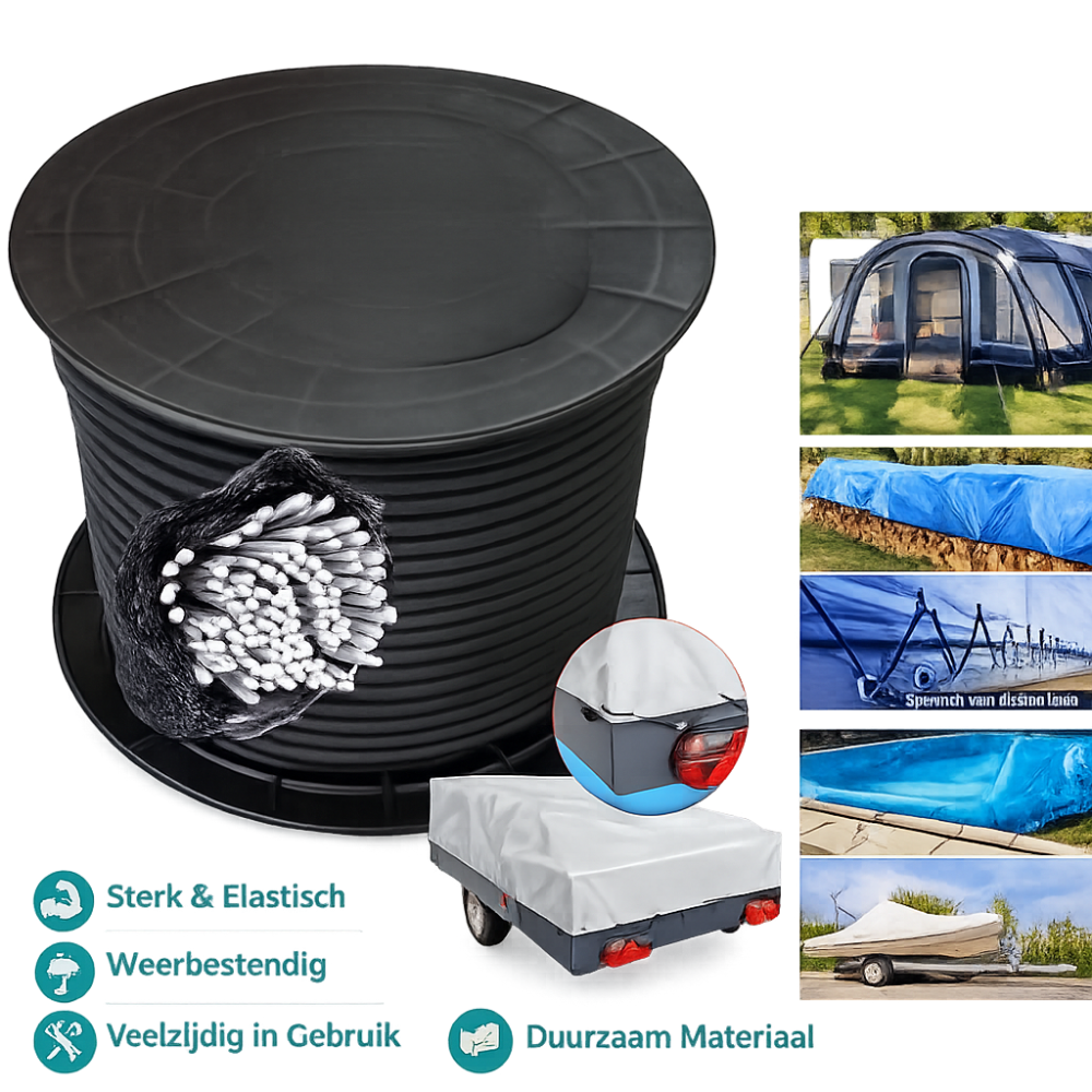 Elastiek op rol - 25 Meter - 6 mm