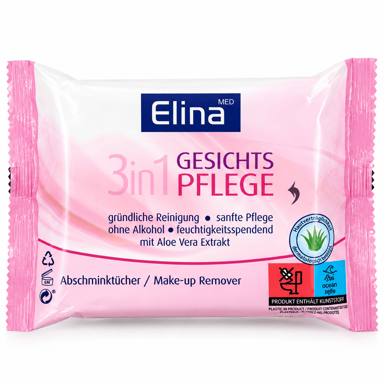 Elina Make-up Remover Doekjes – 20 Stuks, Zonder Alcohol