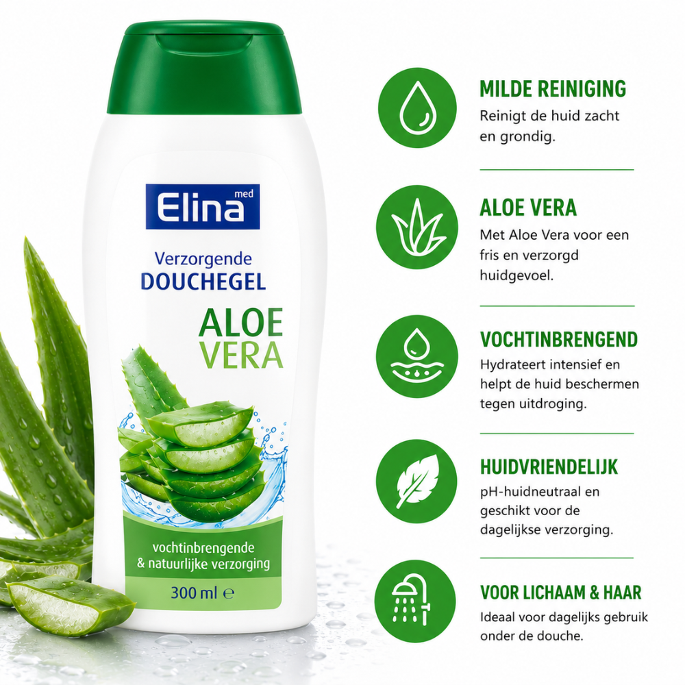 Elina Aloë Vera Douchegel 250 ml | Milde & Hydraterende Douchegel