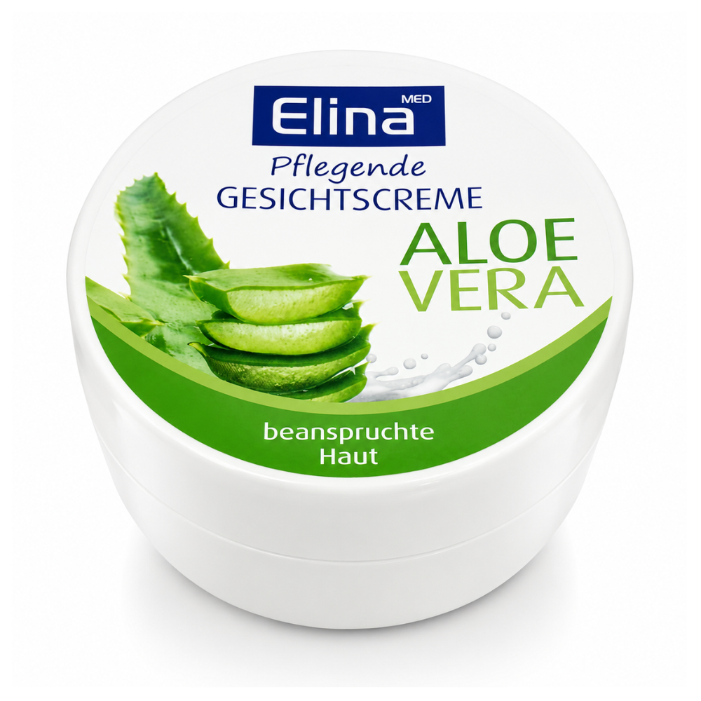 Elina Aloë Vera Gezichtscrème 75 ml | Hydraterende Dag- & Nachtcrème in Pot