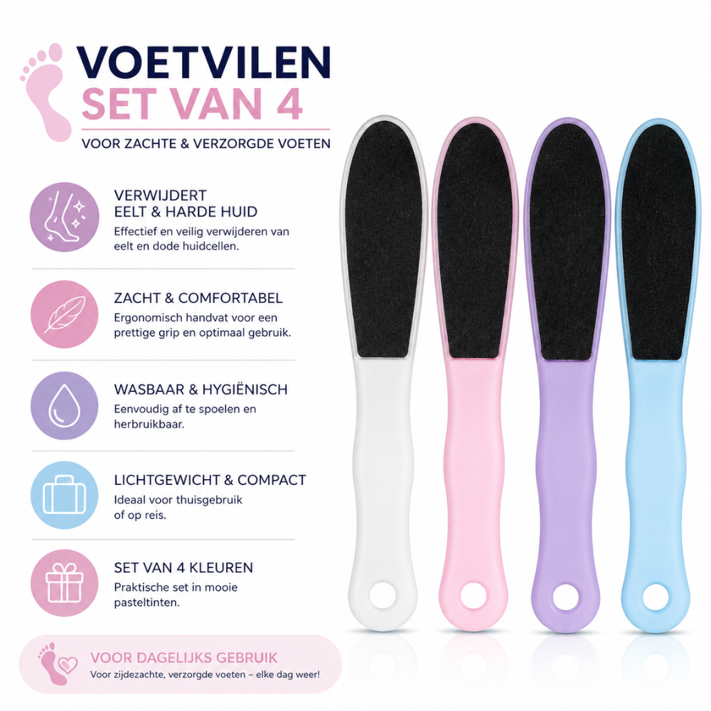 Elina XL Eeltvijl Ovaal 23x4 cm | Voetvijl voor Eelt – Diverse Kleuren