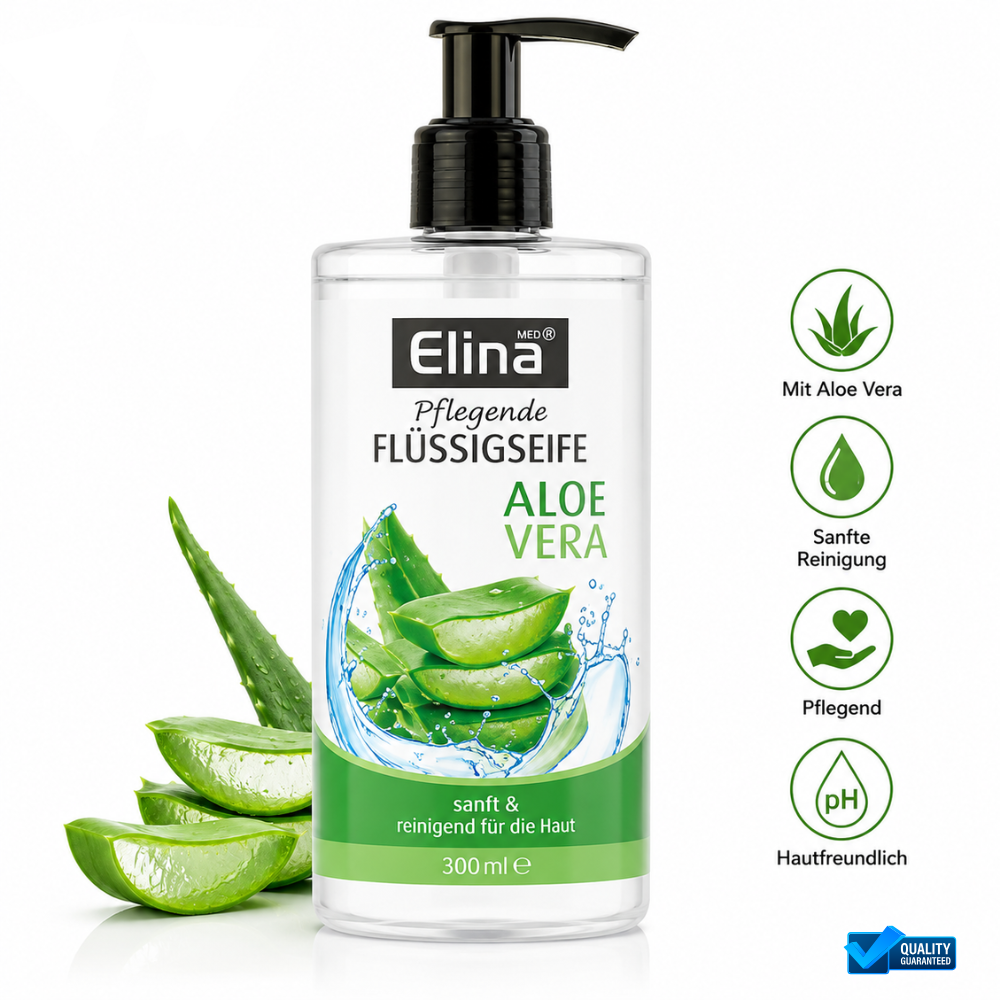 Elina Aloë Vera Vloeibare Zeep 300 ml | Milde Handzeep met Pomp
