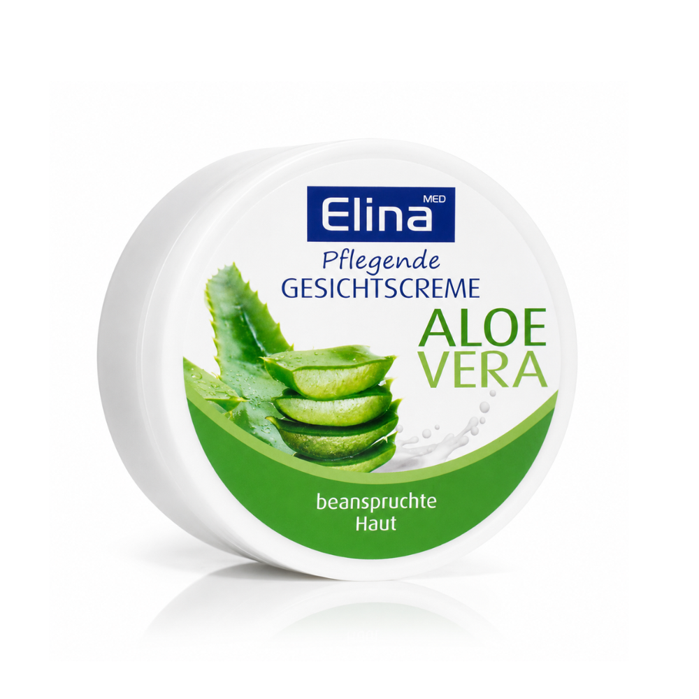 Elina Aloë Vera Gezichtscrème 75 ml | Hydraterende Dag- & Nachtcrème in Pot