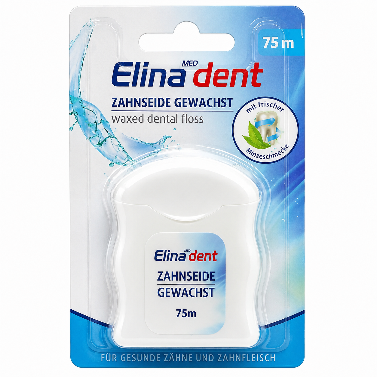 Elina Dent Tandzijde 75 m – Gewaxte Flosdraad met Muntsmaak