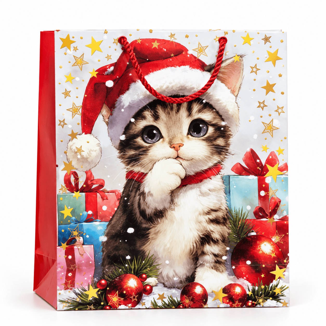 Kerstcadeautas 23 × 18 × 10 cm – Kitten/Puppy