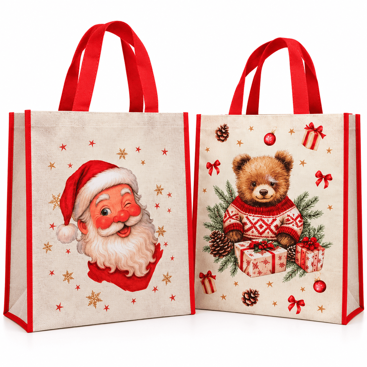 Kerst Boodschappentas Non-woven – 60 × 34 × 12 cm