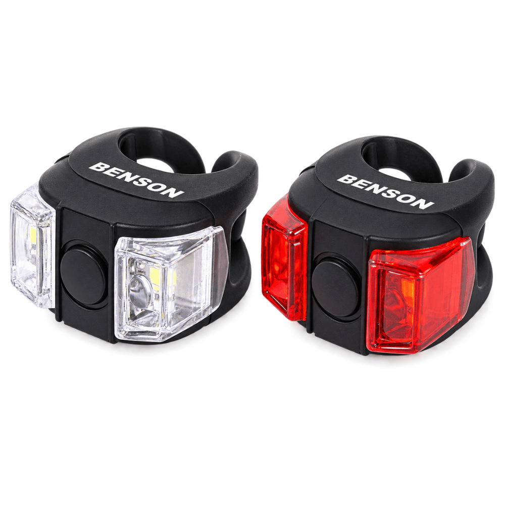 LED Fietsverlichtingset Siliconen 2-delig – Voor- & Achterlicht | Waterdicht | Incl. Batterijen