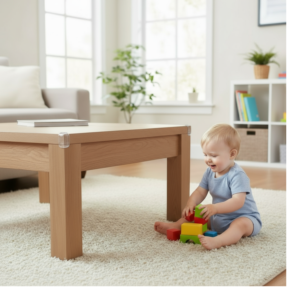 Zelfklevende Hoekbeschermers Set 4Stuks - Transparante Hoekbescherming - Baby & Kind Veiligheid