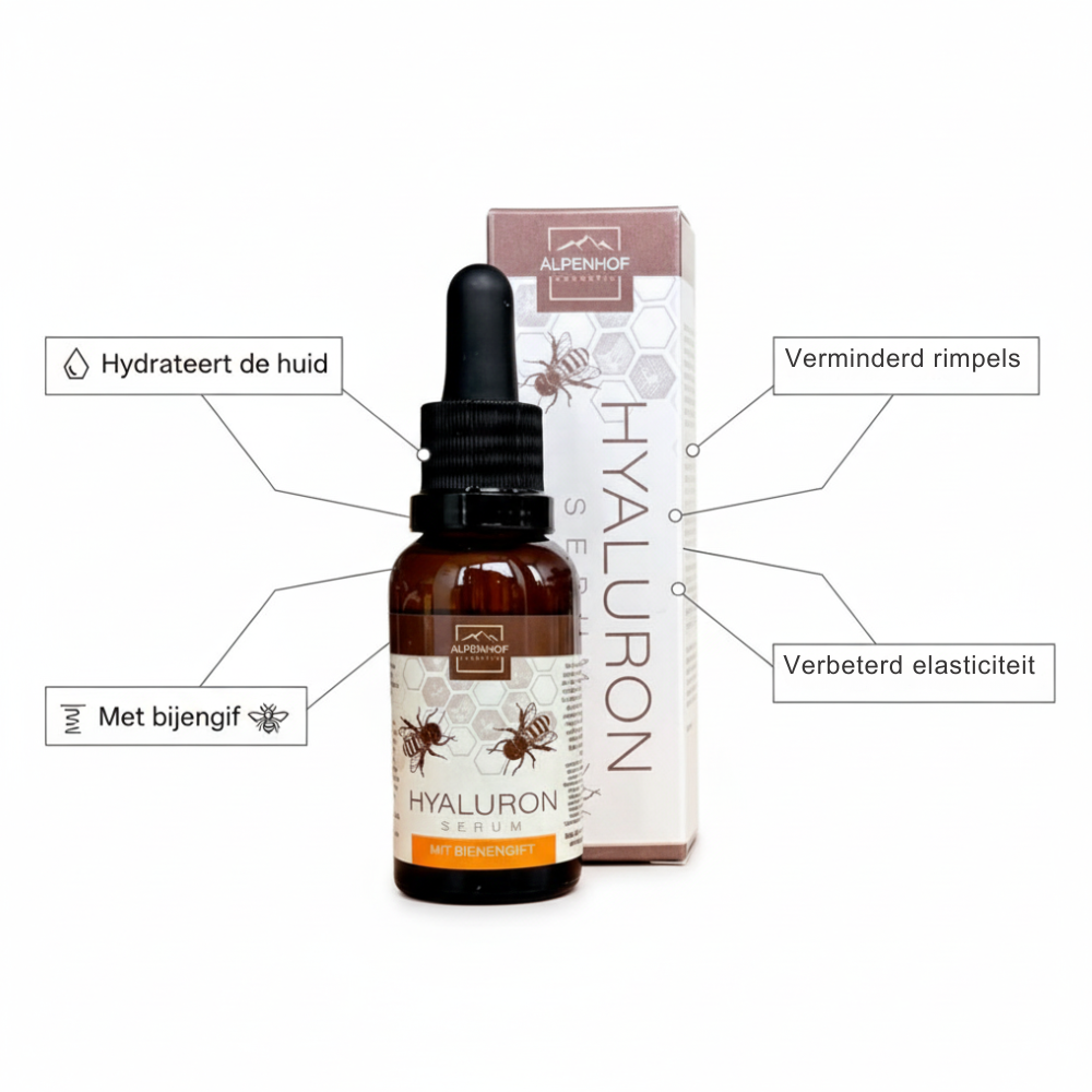 Hyaluronzuurserum met Bijengif 30ml - Anti-Aging | Alpenhof