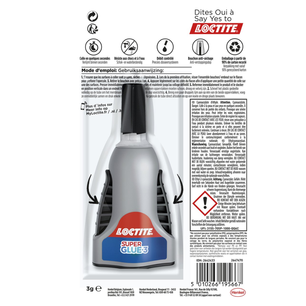 Locite Proff lijm control 3g