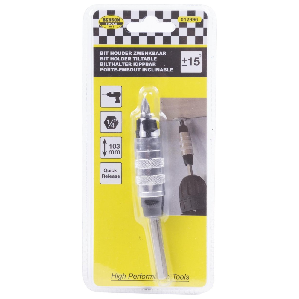 Bithouder - 15° Zwenkbaar - Quick Release - 1/4''