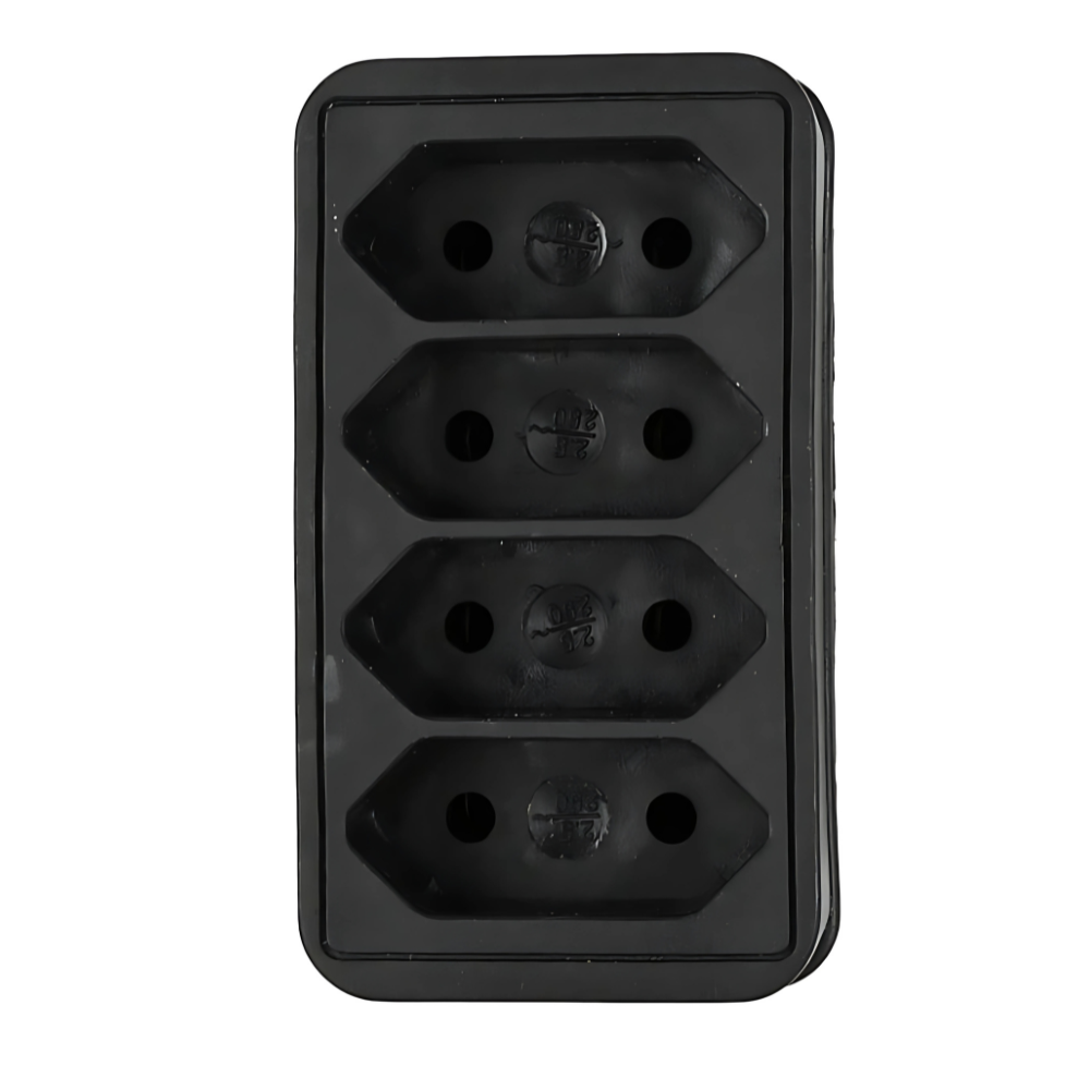 Stekker Euro 4-weg - max 2300 WATT - 10A 250V - IP20