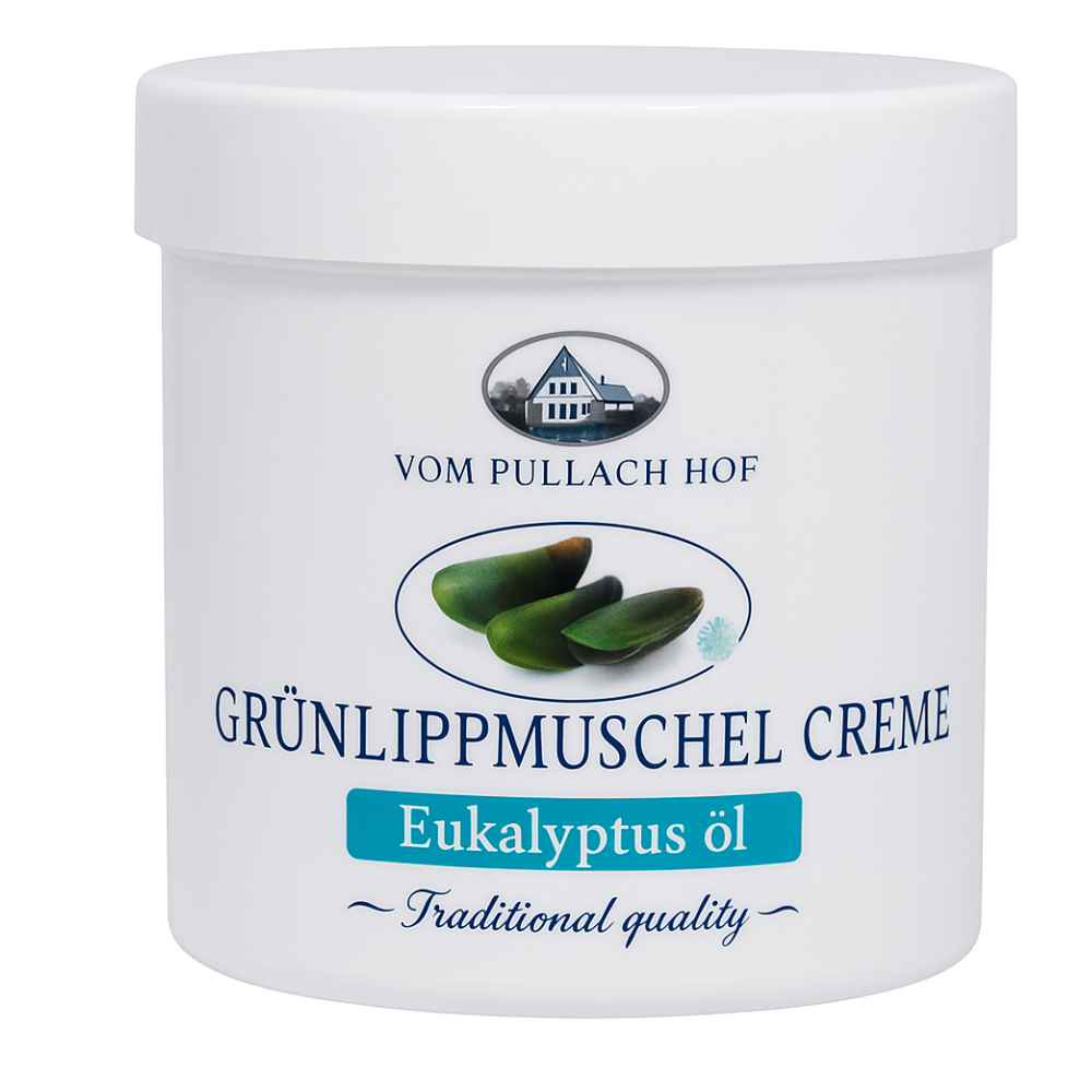 Grünlippmuschel Crème met Eucalyptusolie – Voor Huid - Spieren - Gewrichten