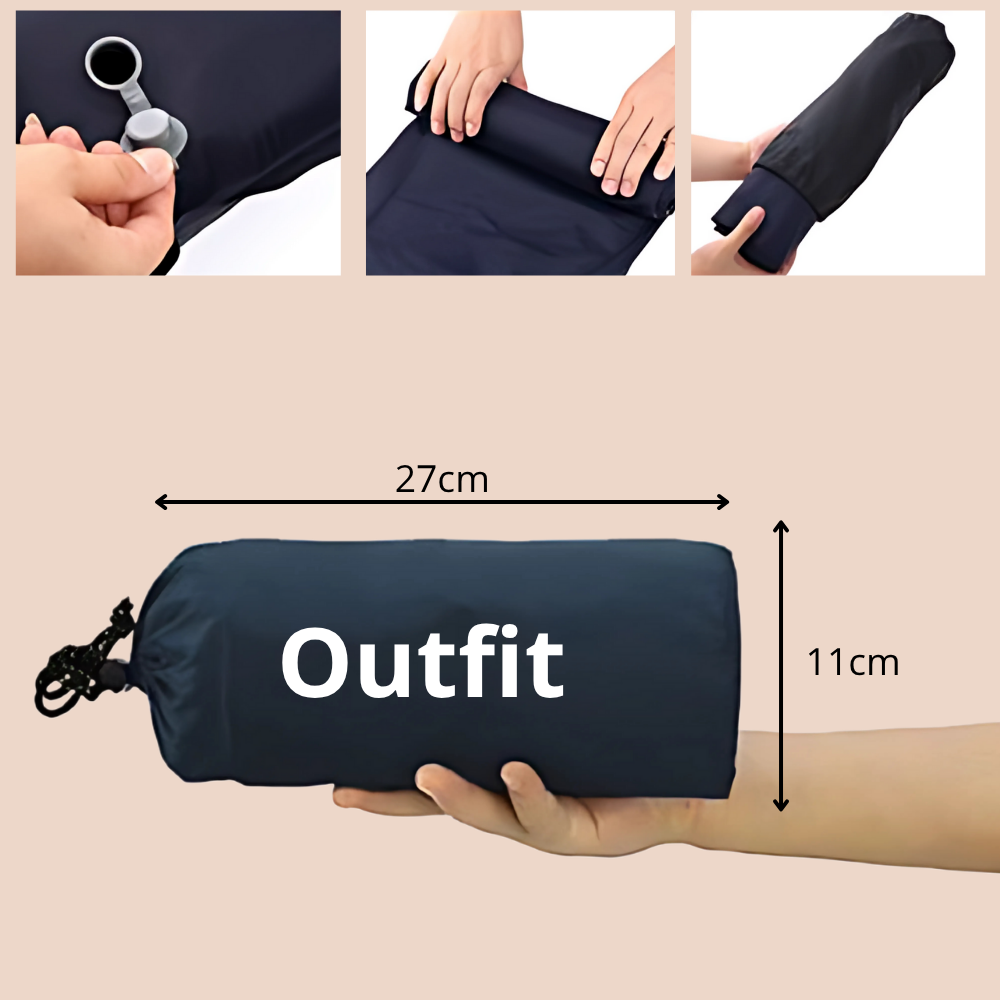 Campingmat met kussen - Slaapmat - 185x57x10 - Snel opblaasbaar - Opblaas matras