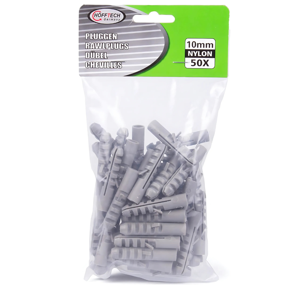 Pluggen 10 MM nylon  - 50 Stuks