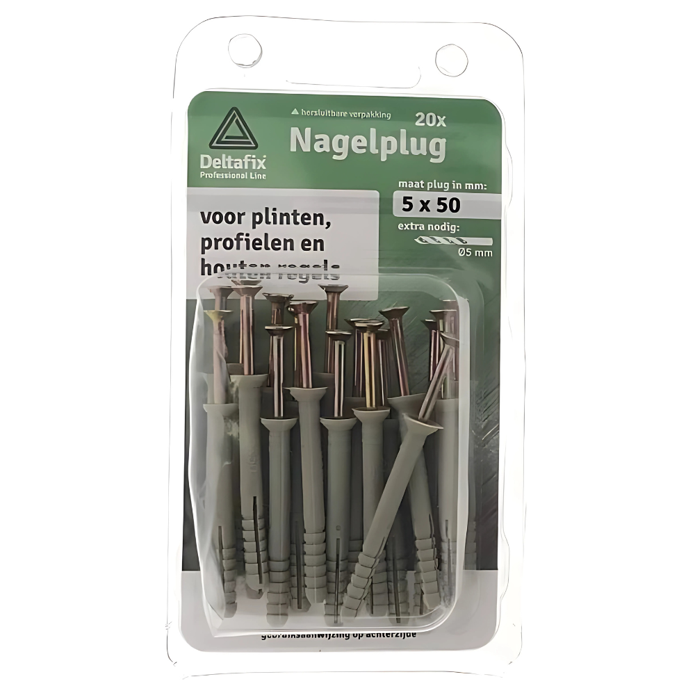 Nagelplug 5x50 mm - 15 Stuks