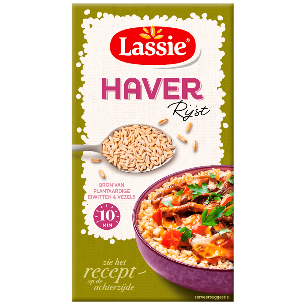 Lassie - Paddestoelen Stroganoff met haver rijst - recept