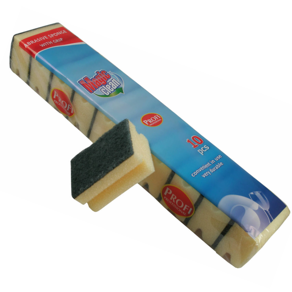 Schuurspons met handgreep   8 + 2 Gratis (10 stuks)