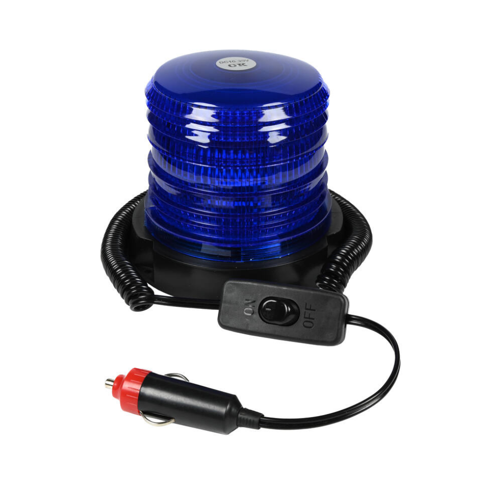 BLAUW dak zwaailicht 12 LED - magneet bevestiging