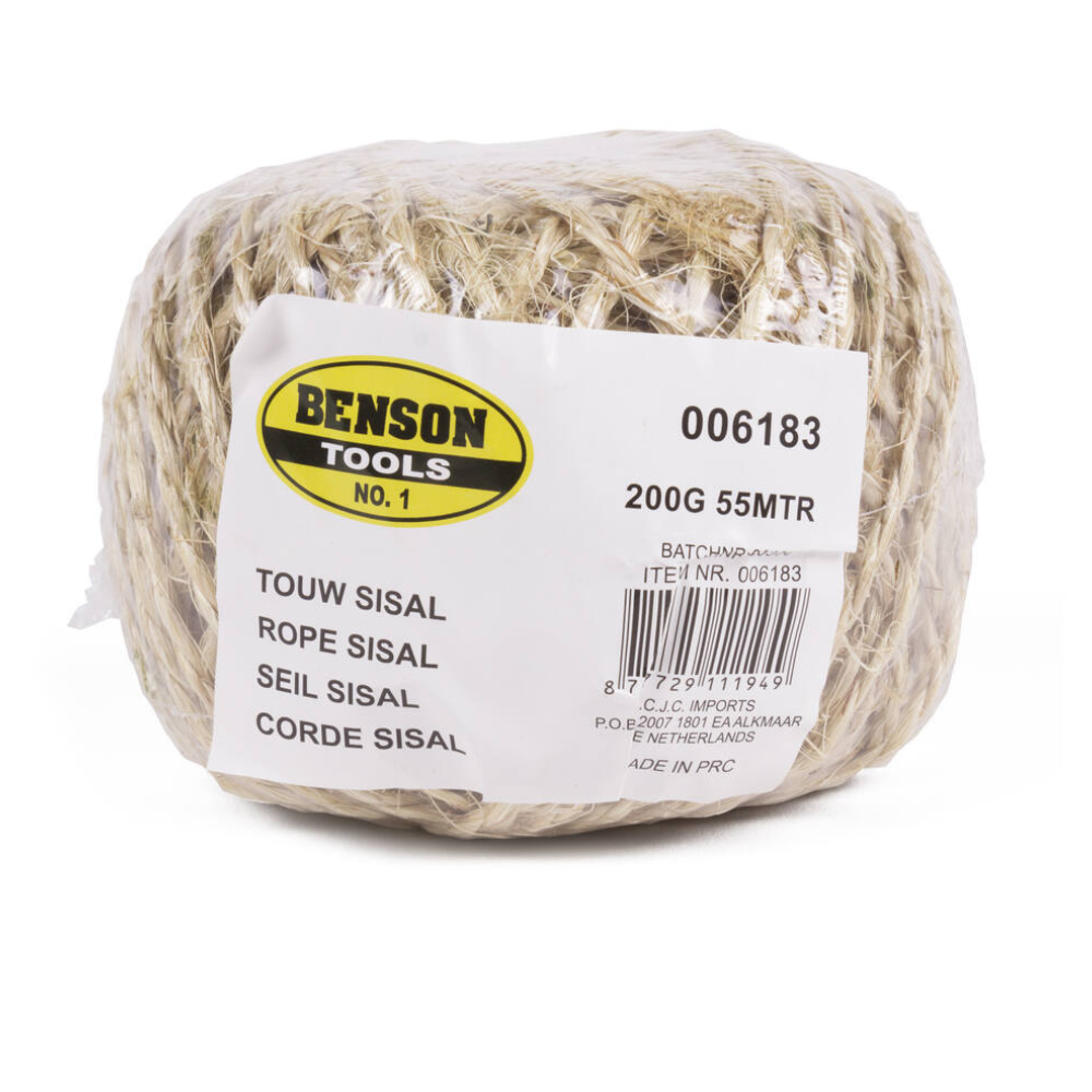 Touw sisal 200 gr 55 mtr benson