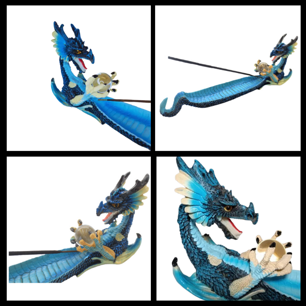 Wierookhouder Draak Blauw
