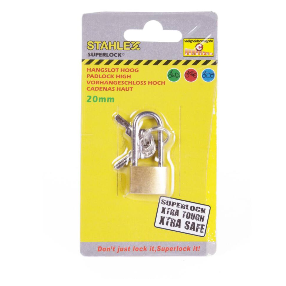 Stahlex Hangslot - Hoge beugel - 20mm