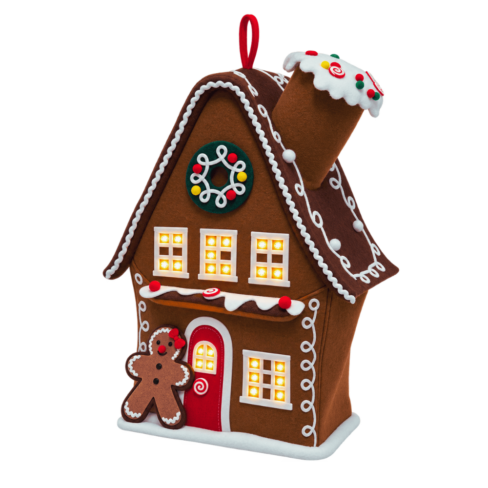 Opvouwbaar Kersthuis met LED Verlichting – Timer 6/18 uur | Op Batterijen | Kerstdecoratie