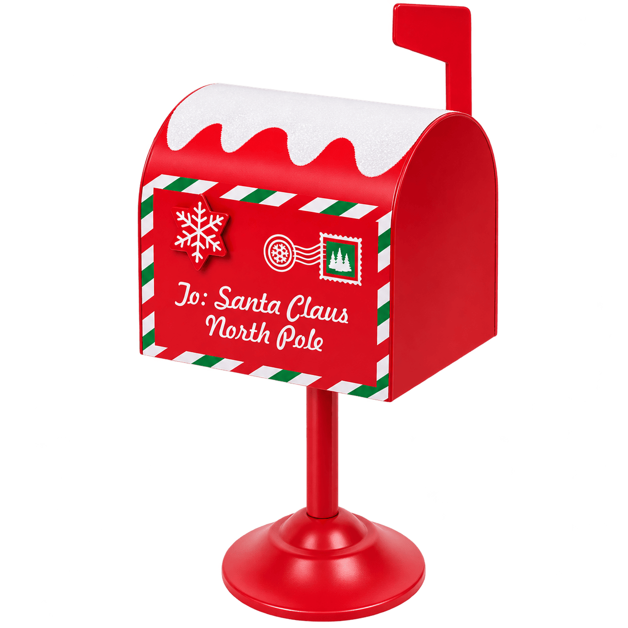 Metalen Kerstbrievenbus met Kerstmanmotief – 32 cm