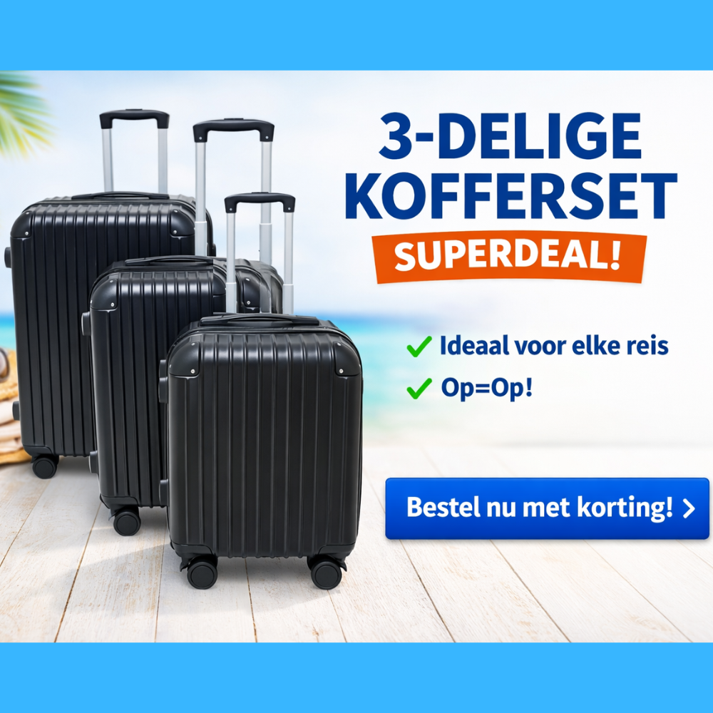Stijlvol & Zorgeloos op Reis: Luxe 3-Delige Kofferset