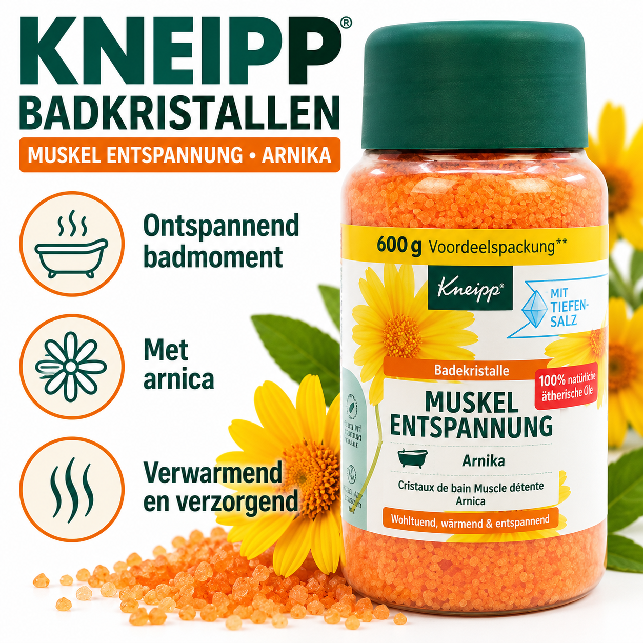 Kneipp Badkristallen Spierontspanning – 600 g