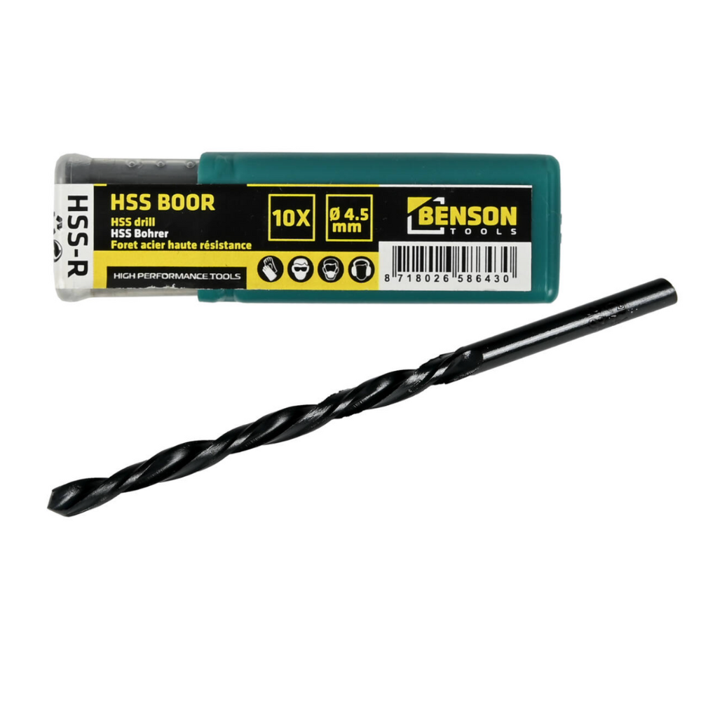 HSS boor 4,5 MM 10 delig