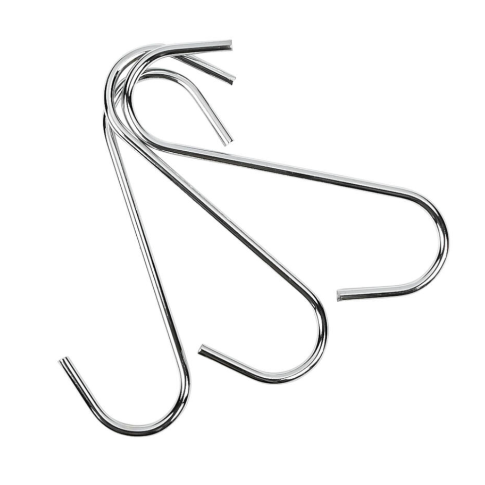 S-Haak Chroom / 100 mm (3 stuks)
