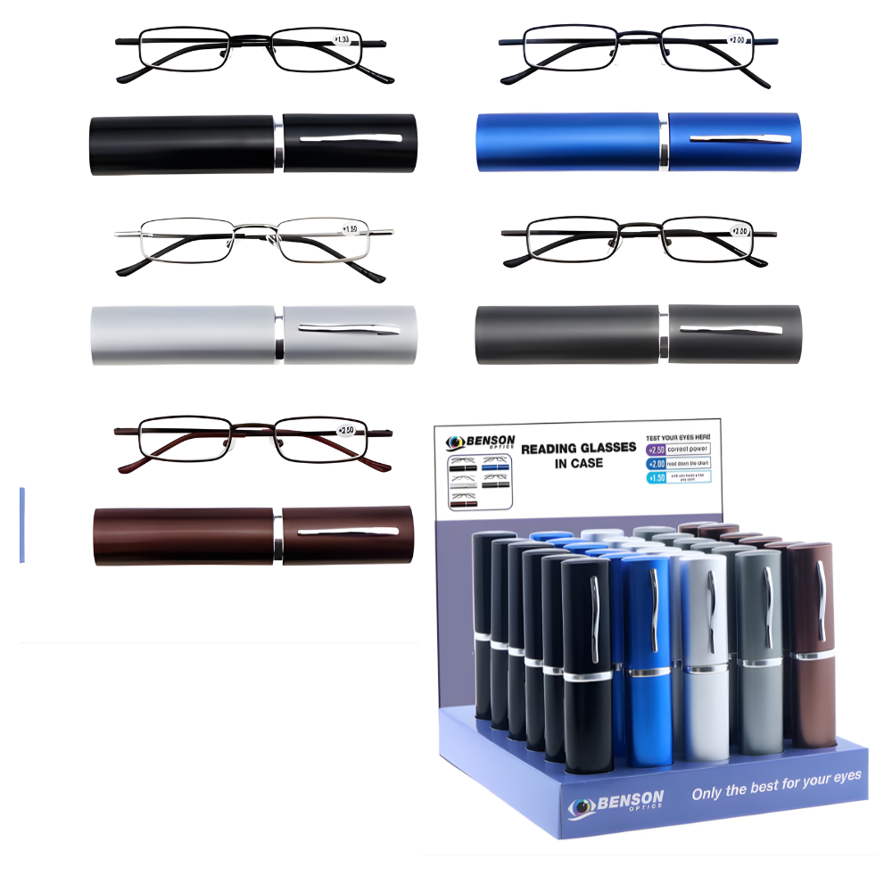 Leesbril + koker mix per stuk