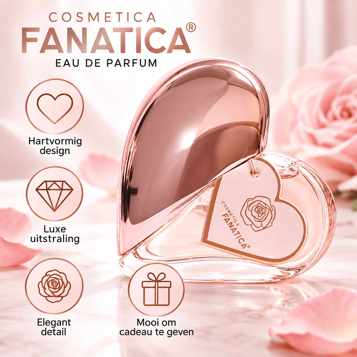 Cosmetica Fanatica Hart Love Eau de Parfum Roos – 30 ml