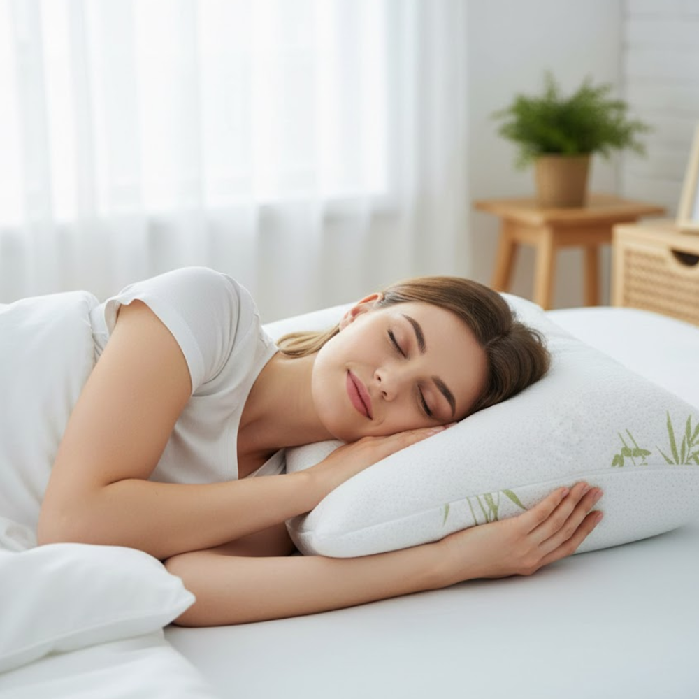 Bamboe kussen - MSS Bamboo Kussen - Origineel Bamboo Kussen - Cool Comfort - Memory Foam - Zacht, Koel & Drukverlagend - bamboo pillow