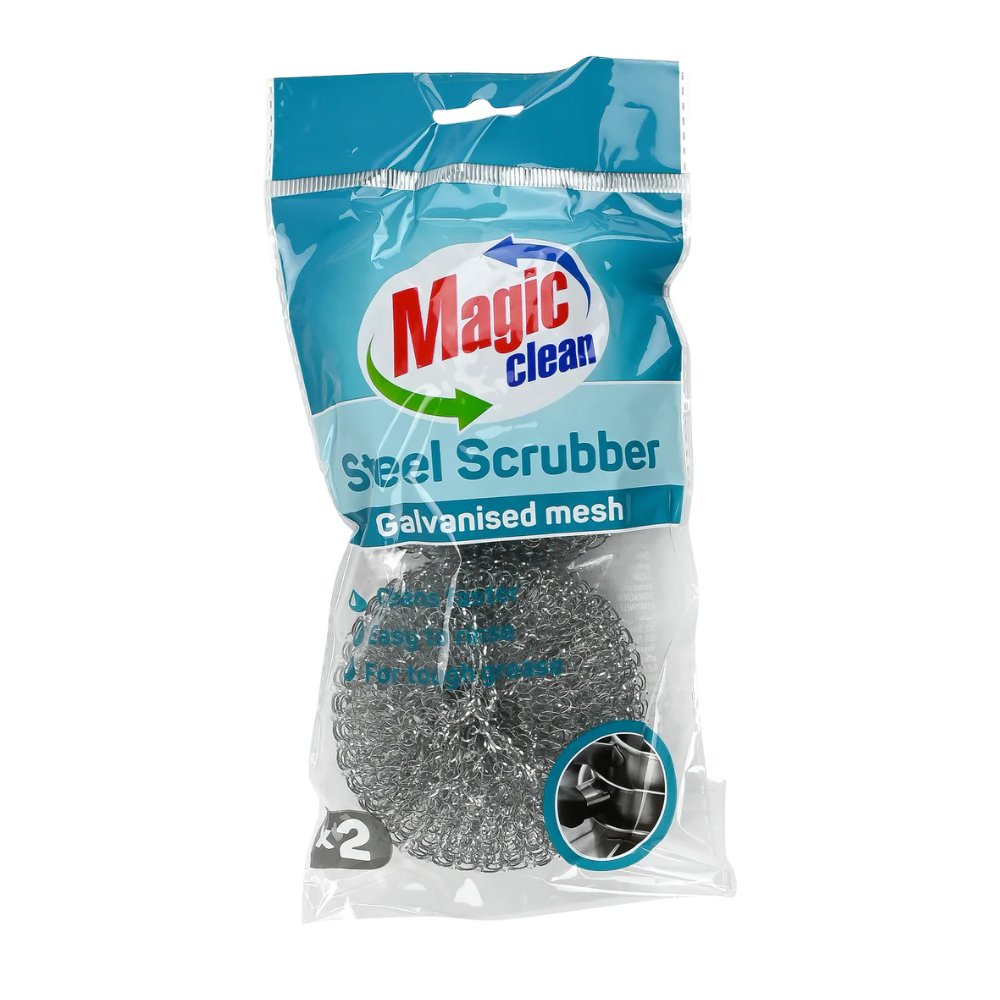 Magic Clean Staalspons gegalvaniseerd 2 dlg