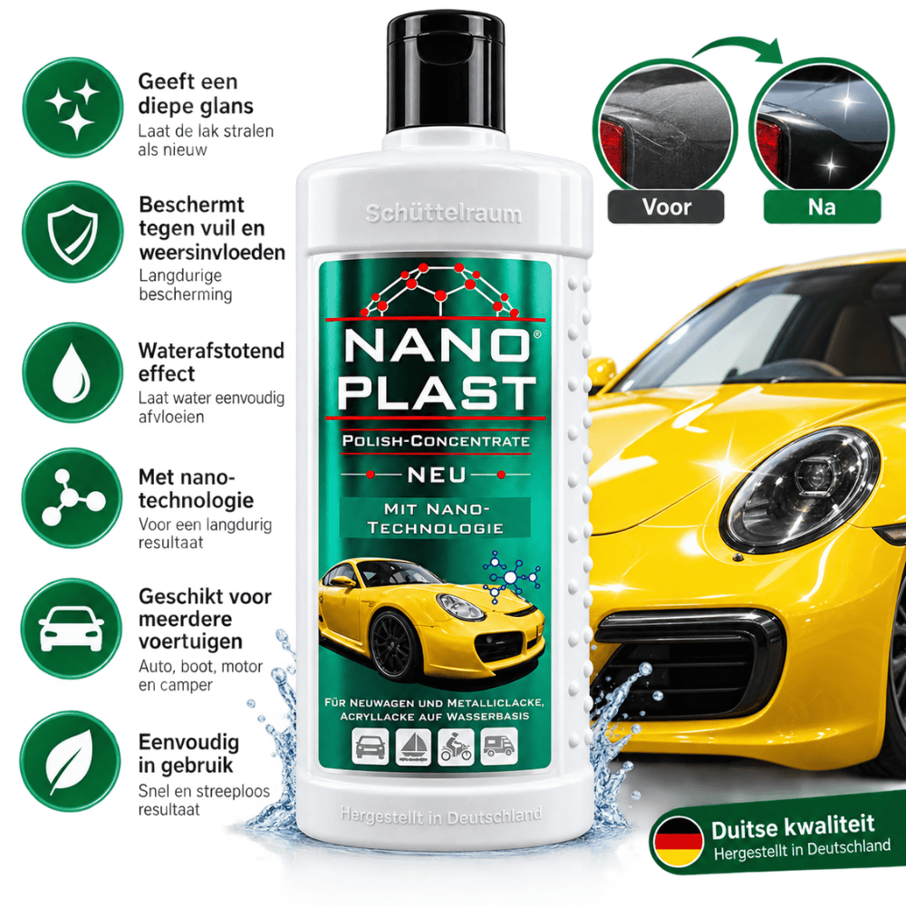 Nano Plast Car Polish 500 ml – Krasvrije Autolak, Diepe Glans & Waterafstotend | Auto, Boot, Brommer