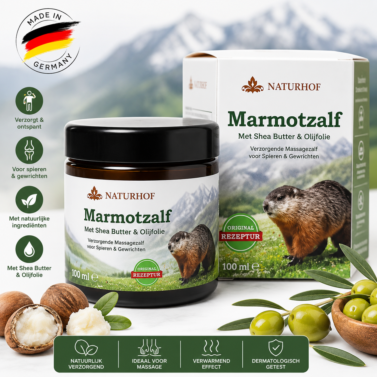Naturhof Marmotzalf 100ml – Originele Marmotolie voor Spieren & Gewrichten