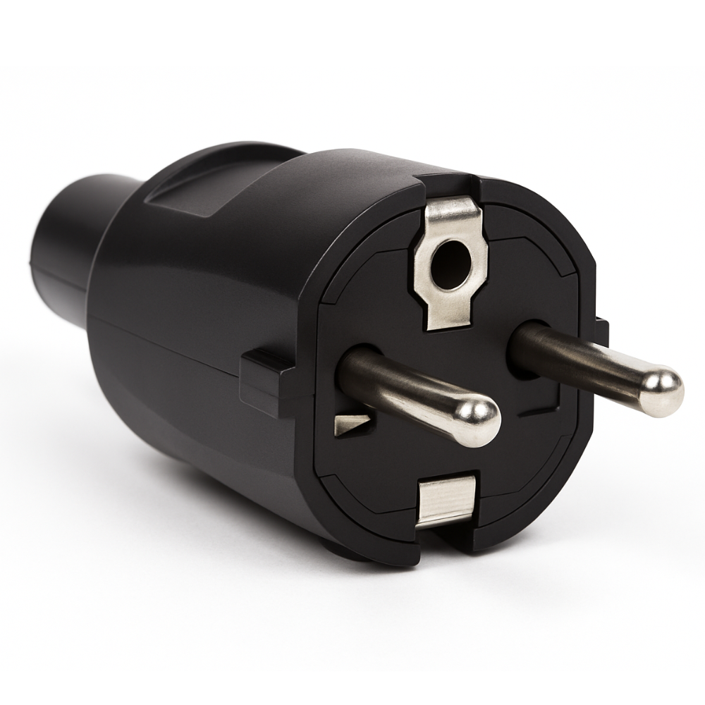 Stekker PVC RA zwart