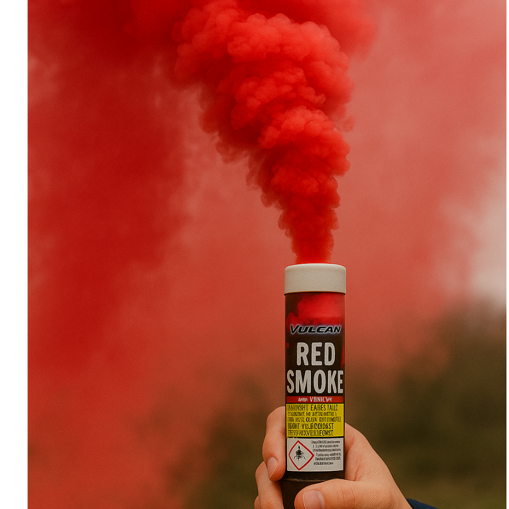 Rookfakkel rood - Friction head - Nood signal - Rookgranaat