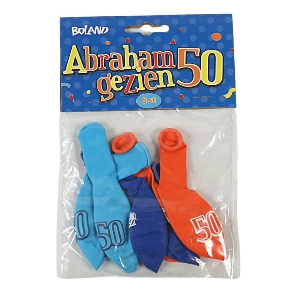 Ballonnen Set 6 stuks - Abraham gezien (25cm)