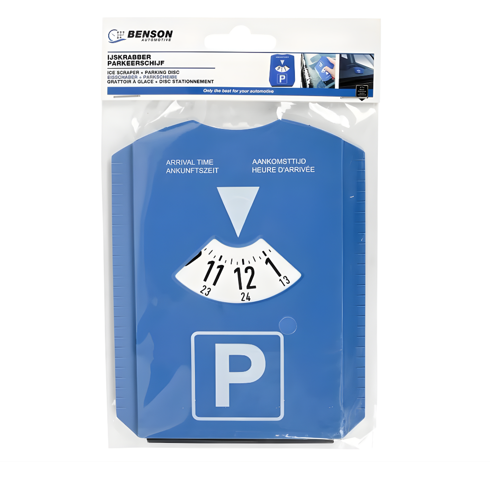 IJskrabber + parkeerschijf 15.5 x 12 cm