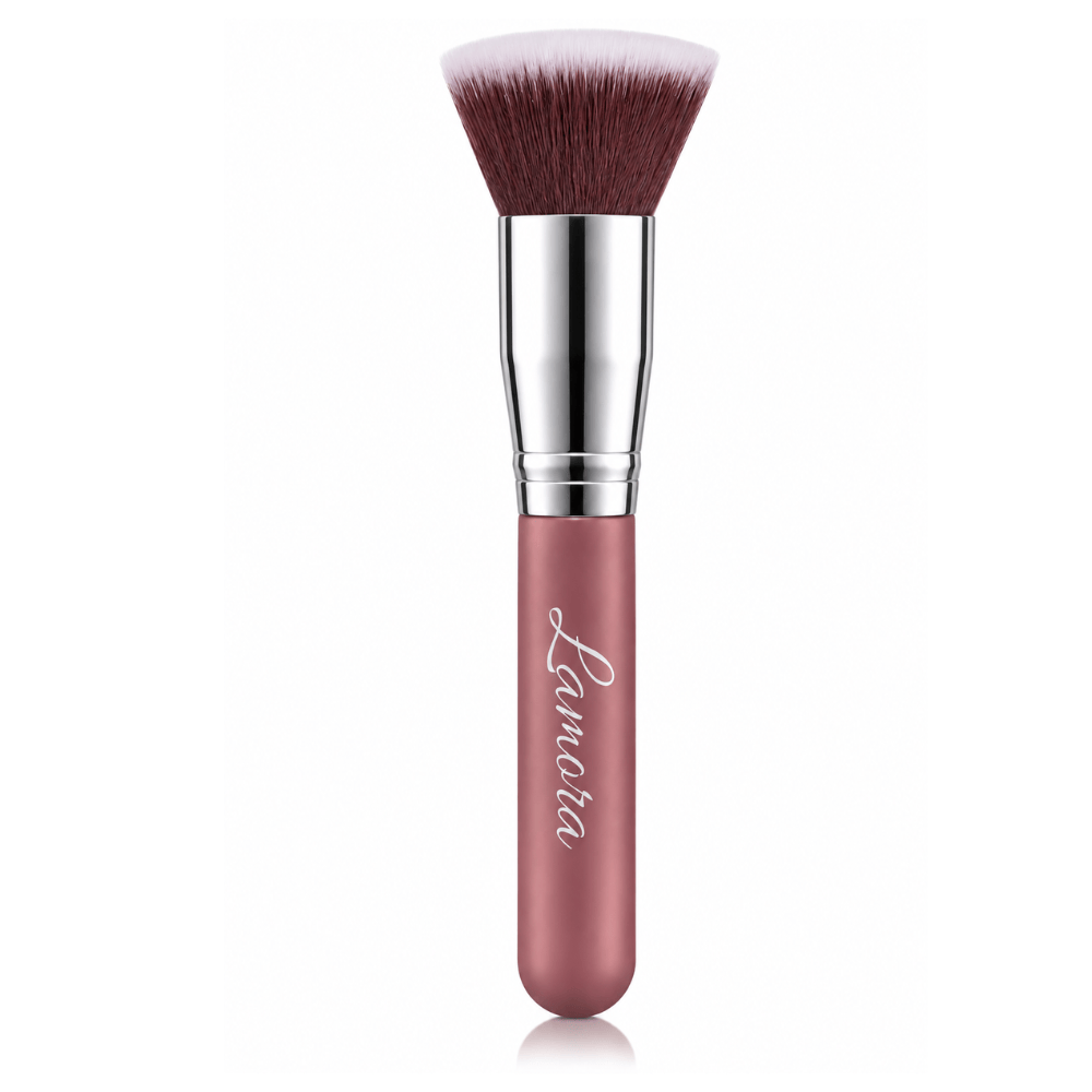 Kabuki Foundation Brush Roze – Zacht & Multifunctioneel | Lamora | Make-upkwast