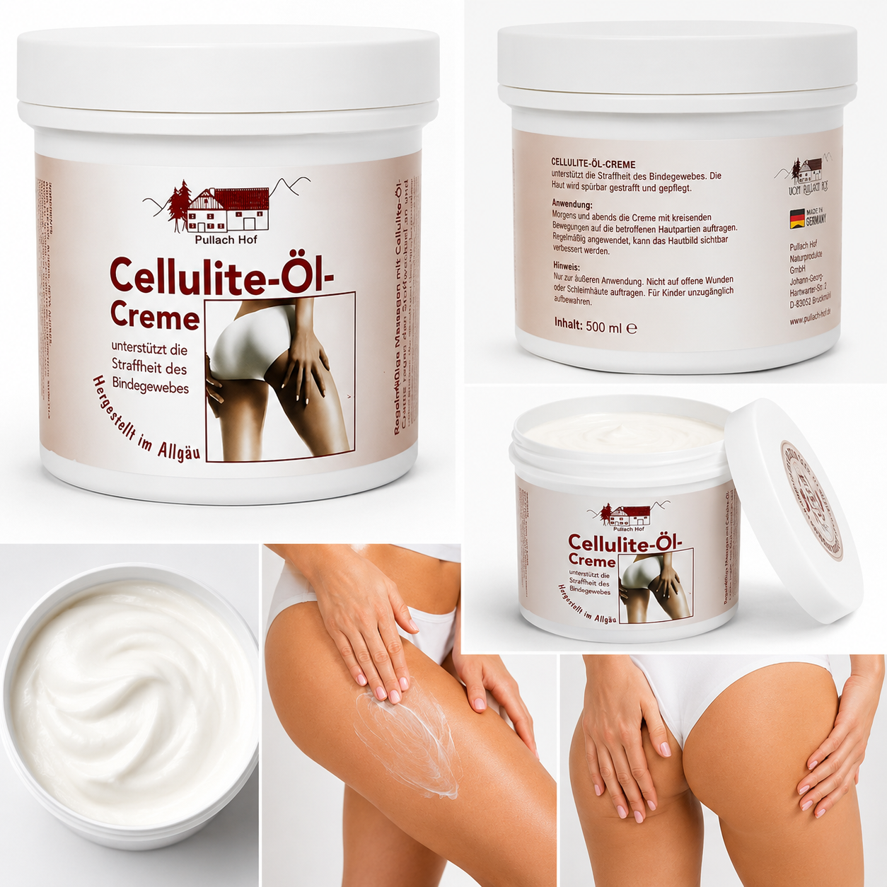 Cellulitis Crème Pullach Hof 250ml – Anti-Cellulitis met Tea Tree & Aloë Vera