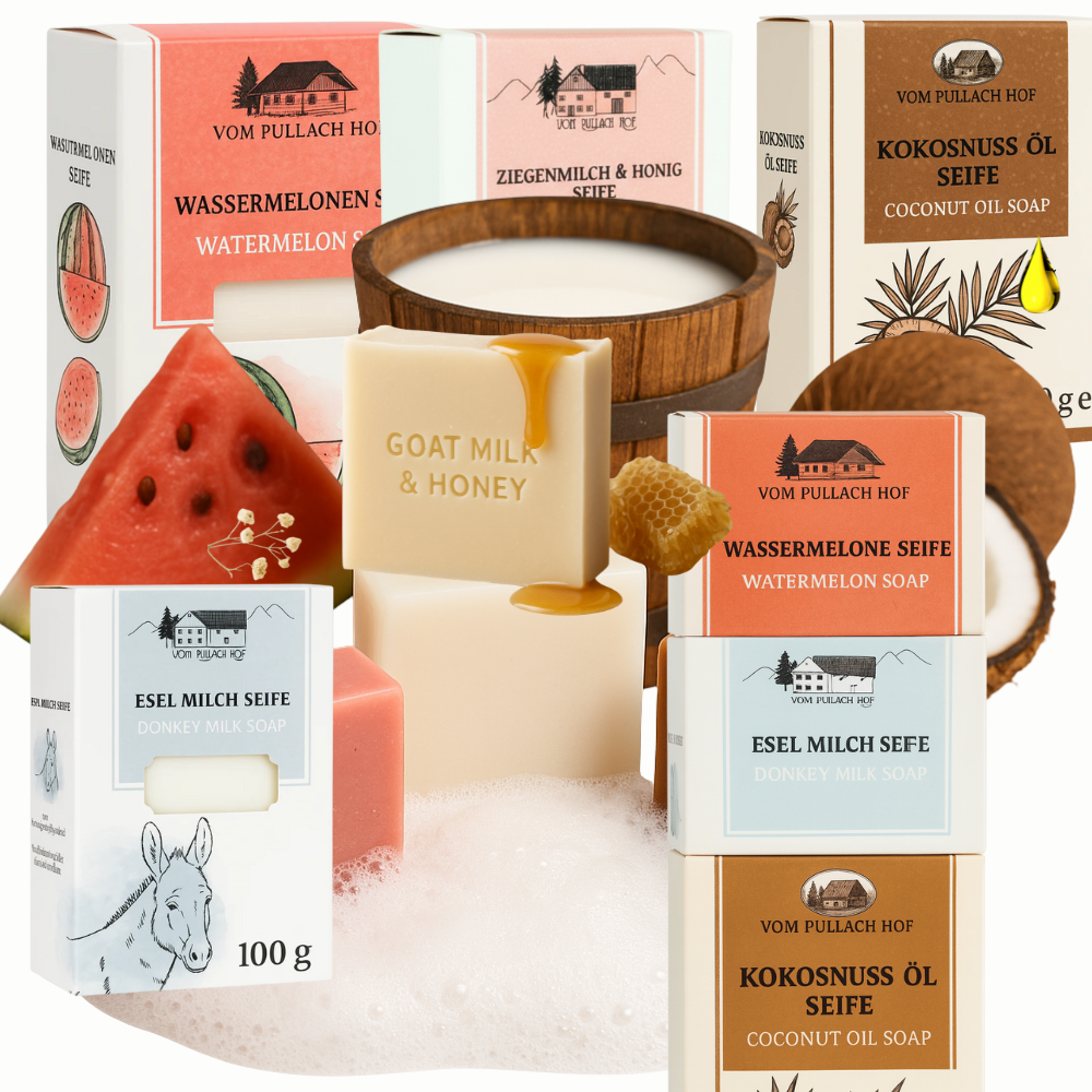 Geitenmelk & Honingzeep 100g – Natuurlijke Zeep voor Huid & Haar – Voedend & Hydraterend – Pullach Hof