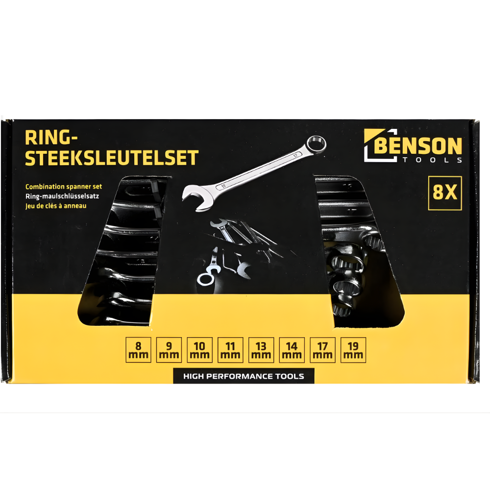 Ring steek sleutel set 8 dlg 8-19
