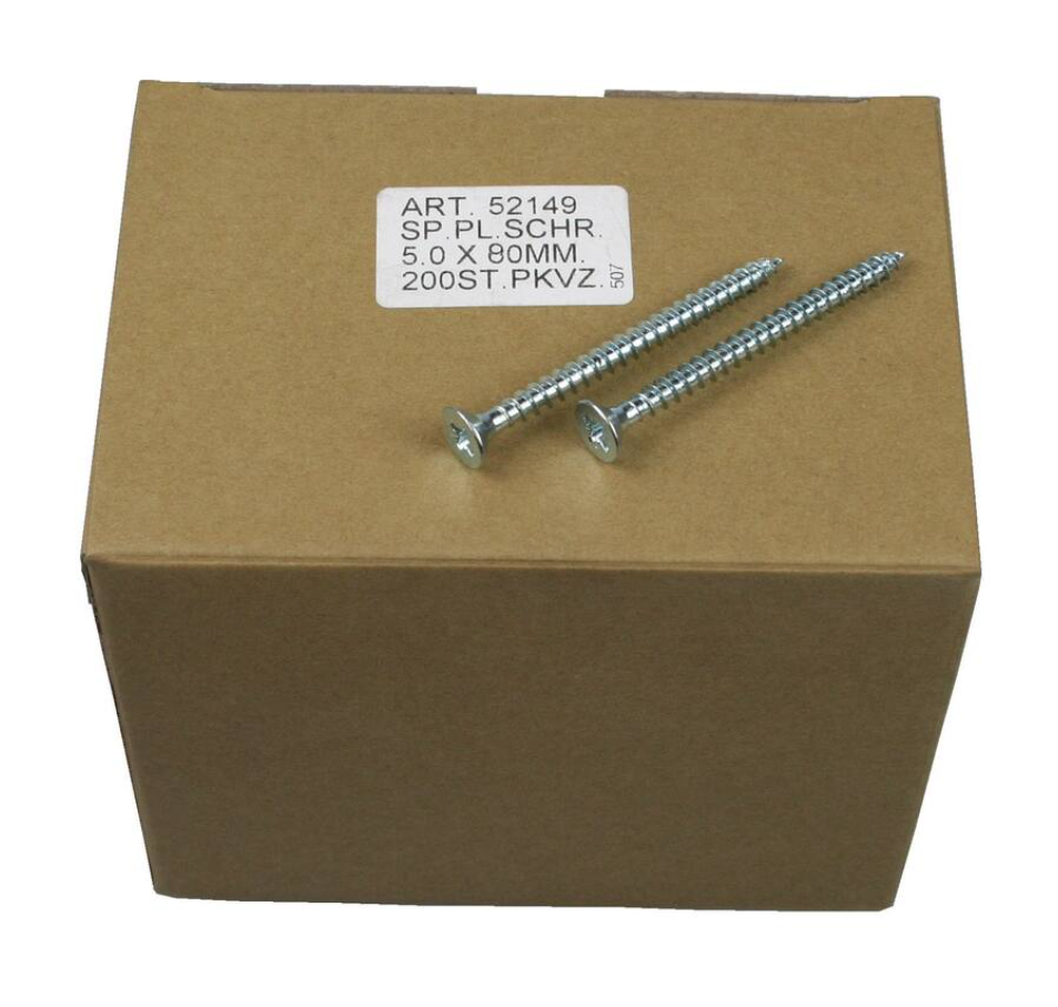 Spaanplaatschroef 5,0 X 80 MM