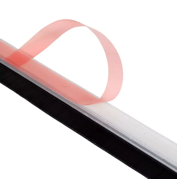 Tochtstrip borstel 100 cm PVC transparant