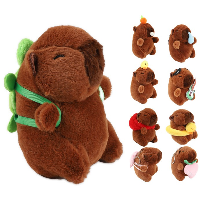 Sleutelhanger Pluche Capybara's groot 13cm